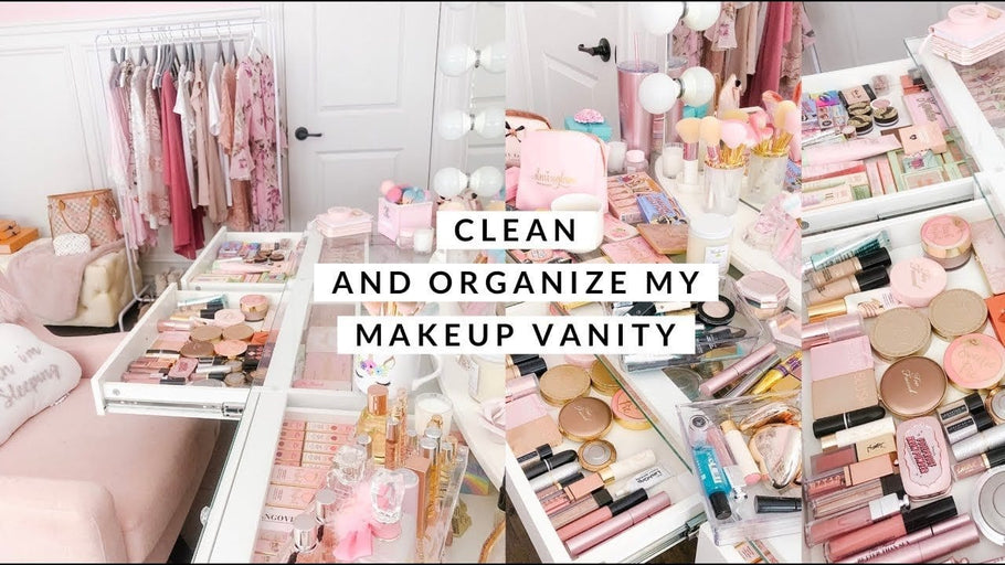 CLEANING AND ORGANIZING MT MAKEUP VANITY! Subscribe now for more beauty and fashion videos!