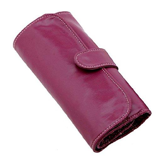 12 Slots Makeup Brushes Case Bag Pu Leather Makeup Brushes Pouch (12 Slots Violet)