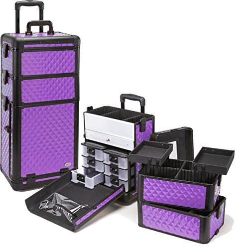 Professional 3 in 1 Rolling Makeup Case with Drawers