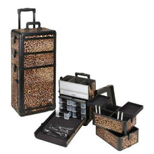 Load image into Gallery viewer, Professional 3 in 1 Rolling Makeup Case with Drawers