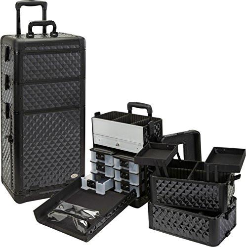 Professional 3 in 1 Rolling Makeup Case with Drawers