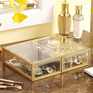 Related pengke x large gold makeup organizers dust proof cosmetic and jewelry storage case with 5 drawers 10 3x7 7x15 4 pack of 1