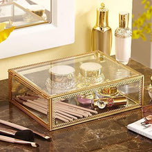 Load image into Gallery viewer, The best pengke x large gold makeup organizer clear jewelry and cosmetic storage case large capacity for beauty product organizer 4 drawer keep your vanity organized 10 5x8 1x12 5
