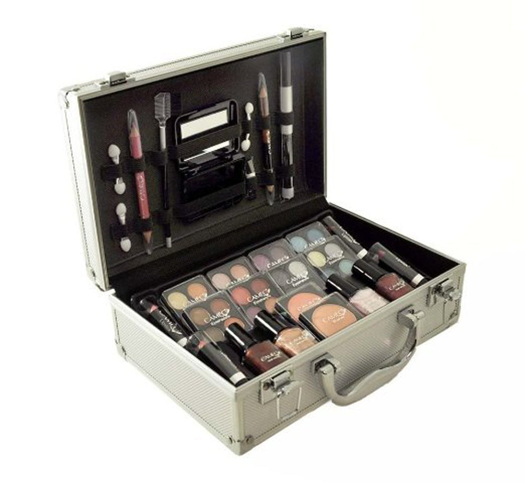 Carry All Trunk Train Case with Makeup and Reusable Aluminum Case