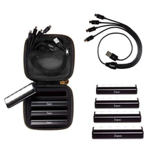 Load image into Gallery viewer, Get leopara makeup lighting system portable vanity lights professional lighting for any mirror travel friendly rechargeable onyx chrome