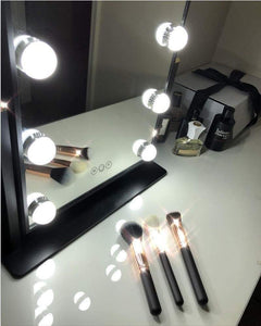 Top lighted vanity mirror with 12 dimmable led bulbs and touch control design 3 color lighting modes large hollywood style makeup cosmetic mirrors with lights for dressing table