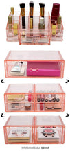 Load image into Gallery viewer, Save on sorbus acrylic cosmetics makeup and jewelry storage case display sets interlocking drawers to create your own specially designed makeup counter stackable and interchangeable pink 1