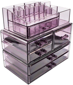 Shop for sorbus cosmetics makeup and jewelry storage case display sets interlocking drawers to create your own specially designed makeup counter stackable and interchangeable purple