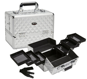 Cosmetic Makeup Case w/ Six Pull Out Trays