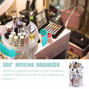 The best makeup organizer acrylic cosmetic organizer vanity and rotating makeup storage perfume organizer with large capacity fit cosmetics perfume brush and more for countertop bathroom and bedroom