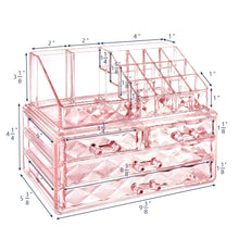 Load image into Gallery viewer, #COMS8246 Diamond Pattern Acrylic Jewelry &amp; Cosmetic Organizer