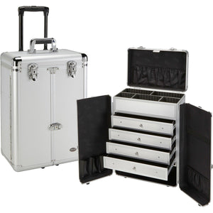 Professional Rolling Makeup Case with Drawers