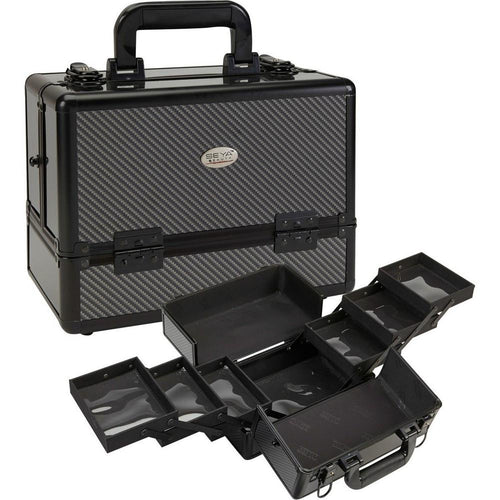 Cosmetic Makeup Case w/ Six Pull Out Trays