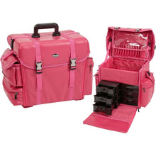 Load image into Gallery viewer, Pro Soft Sided Carry On Cosmetic Case w/ Trays