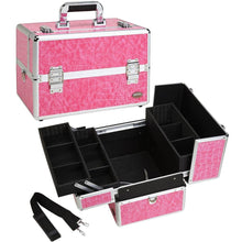 Load image into Gallery viewer, Professional Makeup Train Case w/ 3 Trays