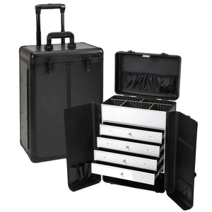 Professional Rolling Makeup Case with Drawers