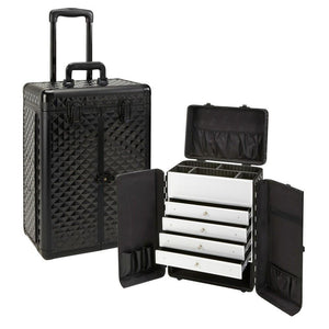 Professional Rolling Makeup Case with Drawers