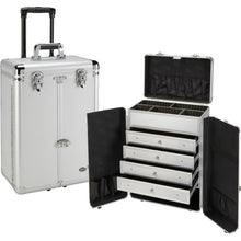 Load image into Gallery viewer, Professional Rolling Makeup Case with Drawers