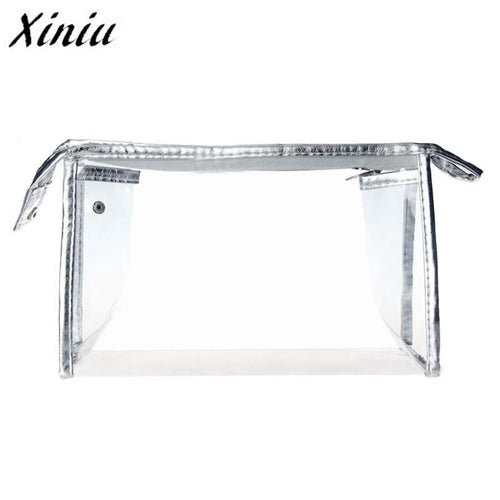 1PC New Fashion Women Clear Waterproof Makeup Storage Pounch PVC Transparen Cosmetic Bag A0711 drop shipping