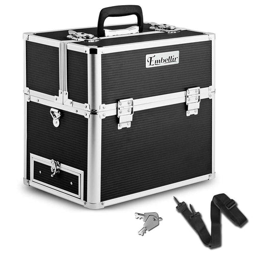 Portable Cosmetic Carry Case - Black