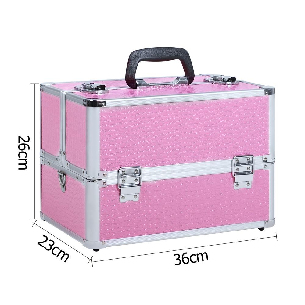 Portable Beauty Makeup Case Pink