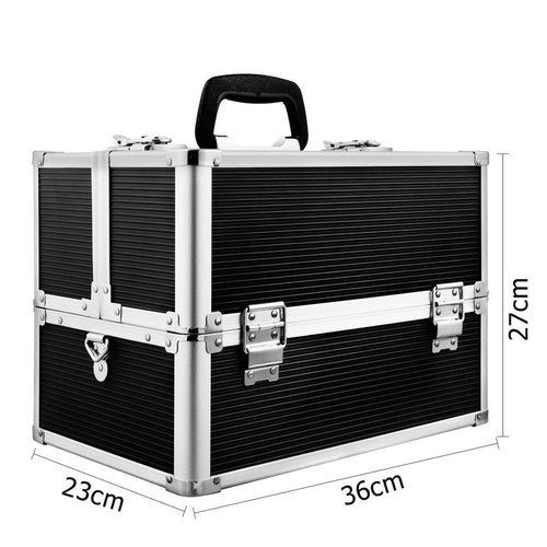 Portable Cosmetic Beauty Make Up Carry Case Box Black