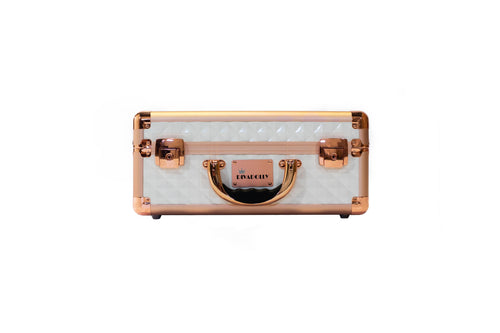 White Diamond Rose Makeup Case