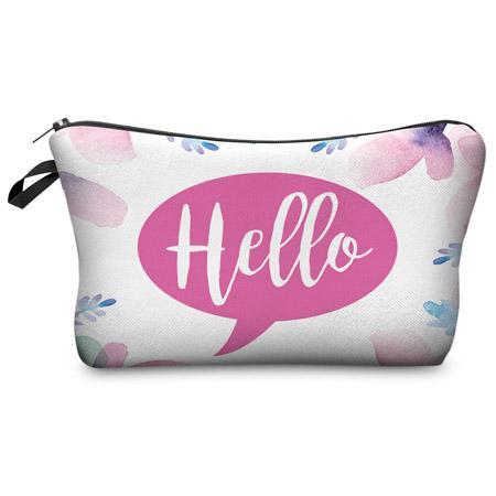 2017 New Fashion 3D Printing Women Travel Makeup Case Fashion Brand Cosmetic Bags