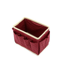 Load image into Gallery viewer, Dot Pattern Non-Woven Foldable Cosmetic Storage Box With 8 Pockets